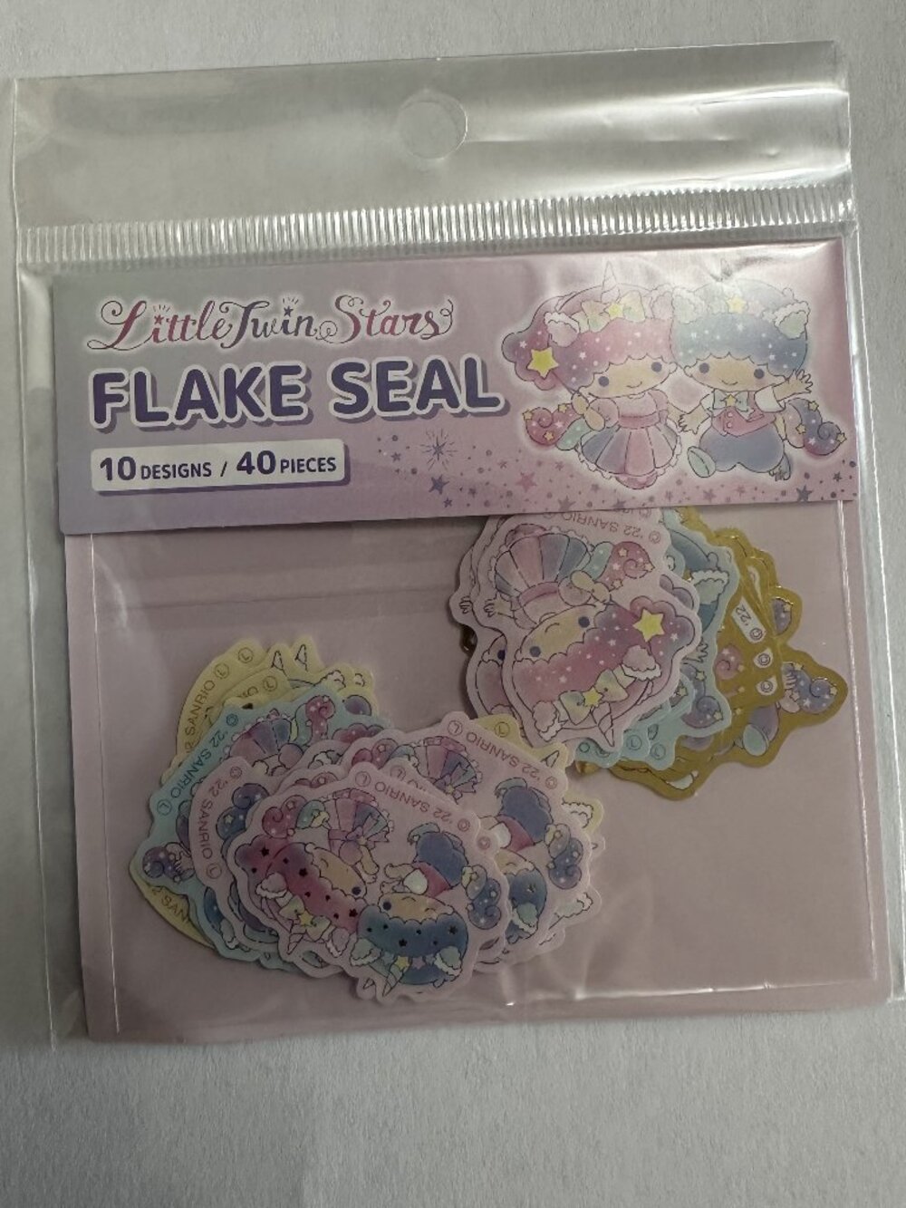 Sanrio Little Twin Stars Flake Seal Sticker Pack